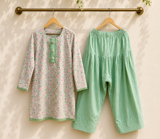 Pistachio Bloom Signature 2-Piece Lawn Ensemble