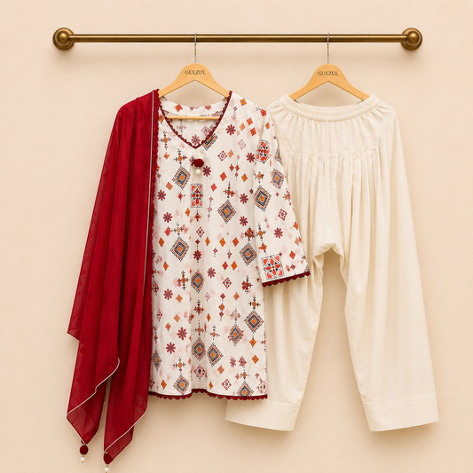 Mehroon Rose Signature 3-Piece Lawn Ensemble