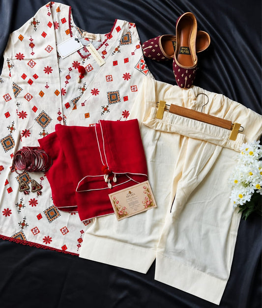 Mehroon Rose Signature 3-Piece Lawn Ensemble