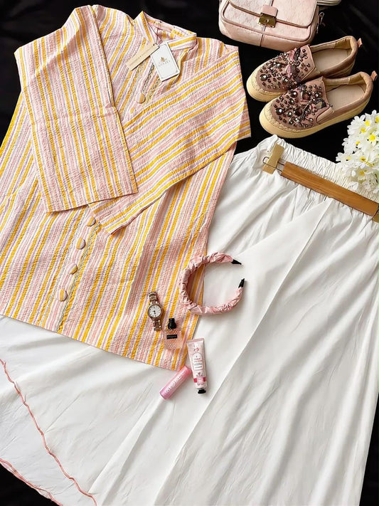 GULZUL | Ice Cream Swirl Premium 2-Piece Lawn Ensemble