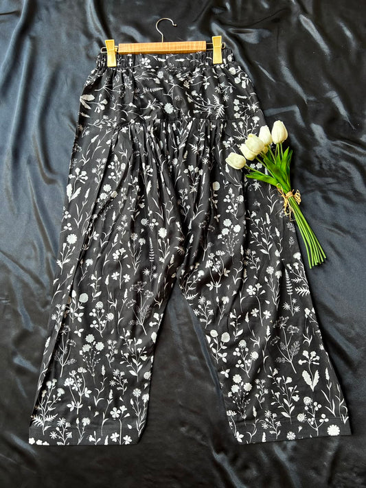 GULZUL| Siyah Sufaid Ajrak-inspired print  2-Piece Lawn Co-Ord Set