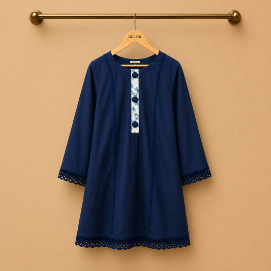 Navy Bloom Signature 2 Piece Lawn Ensemble