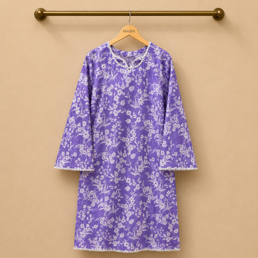 Lavender Bloom 2-Piece Lawn Suit