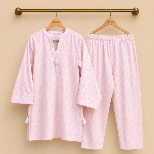 Blossom Mist Premium 2-Piece Lattha Co-Ord Set
